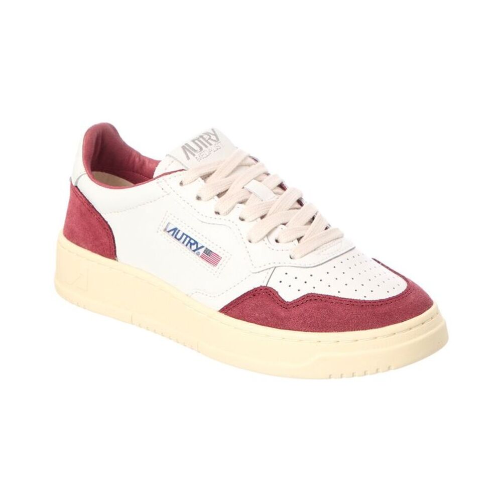 Autry Medalist Leather & Suede Sneaker, White